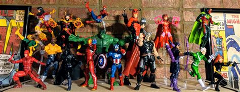 Finally got my Marvel Legends Avengers display the way I like it. : r/ActionFigures