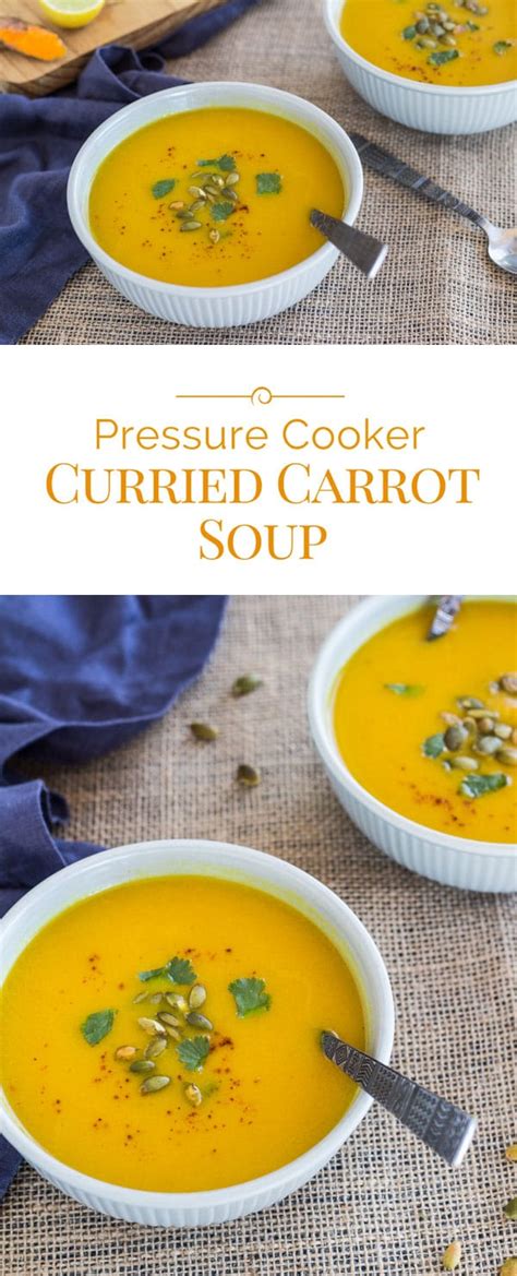Pressure Cooker (Instant Pot) Curried Carrot Soup Recipe