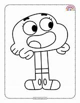Gumball Darwin Coloring Pages For Kids sketch template
