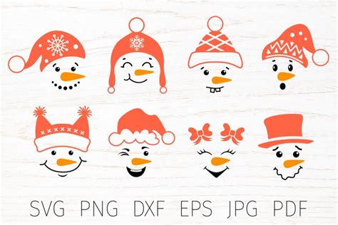 Snowman faces, snowman face svg bundle, christmas svg bundle