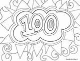 100 Day Coloring Page Pages sketch template