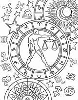 Zodiac Symbol Coloring Pages sketch template