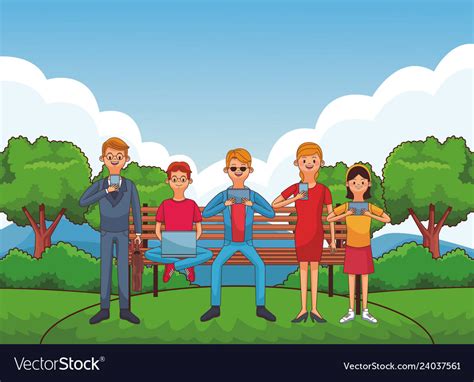 Group of friends cartoon Royalty Free Vector Image