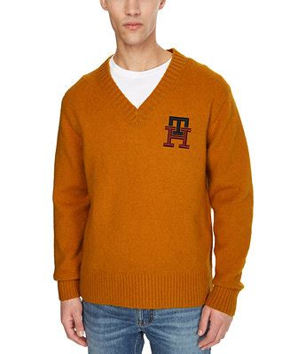 Tommy Hilfiger Men's Monogram Brushed Lambs Wool Sweater - Macy's