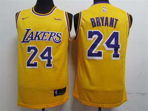 Men Los Angeles Lakers Bryant yellow basketball jersey 24