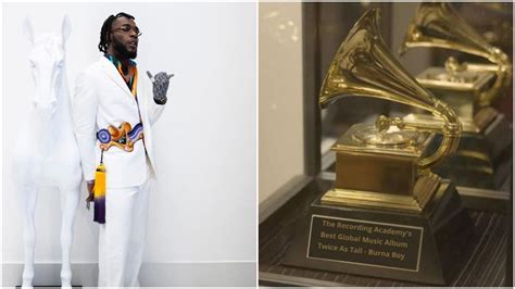 Burna Boy Receives His Grammy Award Plaque