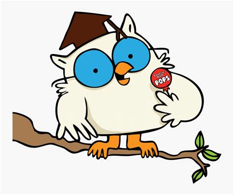 Mr Owl On Branch - Tootsie Pop Owl, HD Png Download , Transparent Png Image - PNGitem