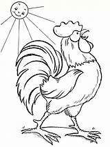 Rooster And Hen Coloring Page Free Printable Pages Pin On  sketch template