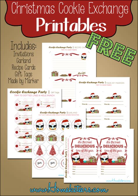 Free Printable Christmas Cookie Exchange Party Invitations - Printable Templates: Your Go-To ...