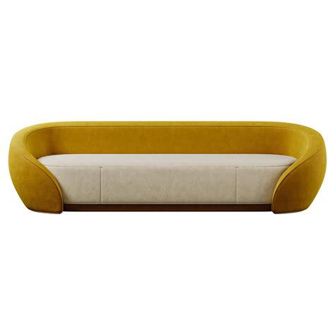 Mid-century Modern Nancy Sofa Cotton Velvet For Sale at 1stDibs