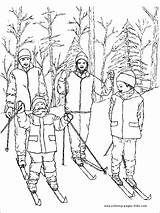 Skiing Coloring Pages sketch template