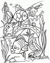 Copic Coloring Tutorials Fish Tank Pages sketch template