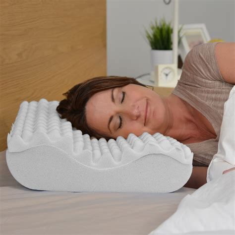 Original Contour Pillow Ergonomic Support Foam with Egg-Crate Top With Cover | Contour pillow ...