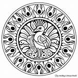 Peacock Mandala Coloring Pages  Free & Printable sketch template