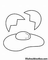 Cracked Humpty Egg Coloring Page Pages sketch template