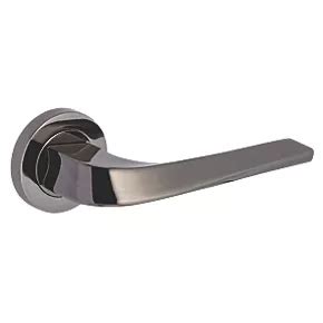 Smith & Locke Formby Fire Rated Lever on Rose Door Handles Pair Black Nickel | Door Handles ...