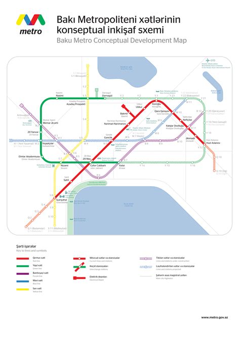 Official map of the Baku Metro (12) | Images :: Behance