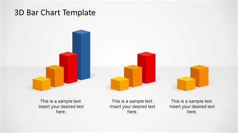 3D Bar Chart Template Design for PowerPoint with 4 Bars - SlideModel