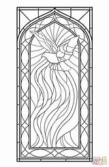 Free Printable Stained Glass Patterns Sketch Coloring Page sketch template