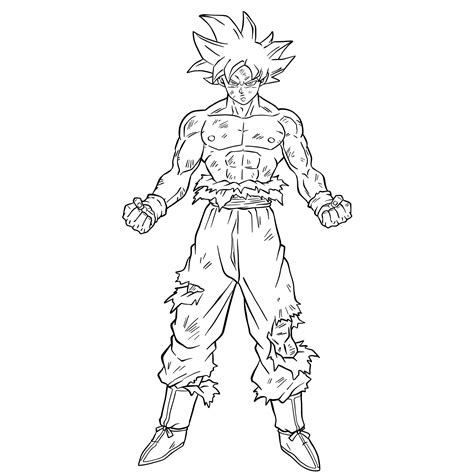 Coloring And Drawing Full Body Goku Ultra Instinct Coloring Pages | The Best Porn Website