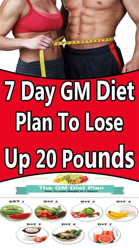 7 Day GM Diet Plan To Lose Up 20 Pounds | Gm diet plans, Gm diet, Diet grocery lists
