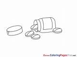 Pills Free Colouring Page Download sketch template