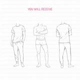 MALE FIGURES COLORING coloring Pages Coloring Book  Etsy sketch template