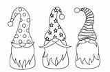 Santa Gnomes Gnome Coloring Page Book  sketch template