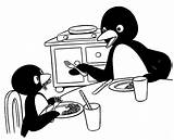 Pingu Having Fun Coloring Page  Free Printable Pages For Kids sketch template