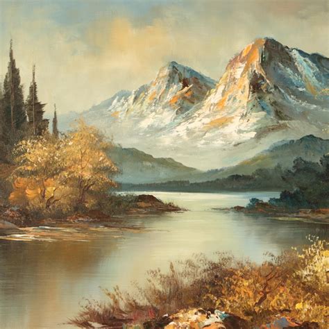 Antonio Oil Painting of Mountain Landscape | EBTH