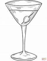 Martini Glass Coloring Page Free Printable  Nation sketch template