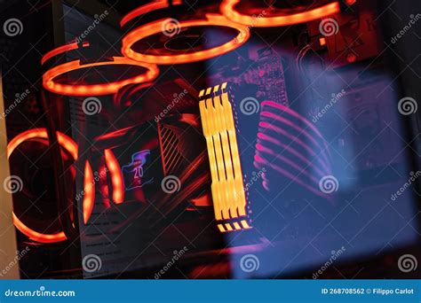 RGB Gaming PC Components editorial photography. Image of room - 268708562