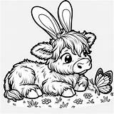 5 Easter Highland Cow Coloring Pages Cows  sketch template