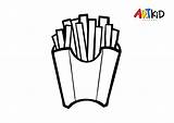 French Fries  Free Printable coloring Pages sketch template