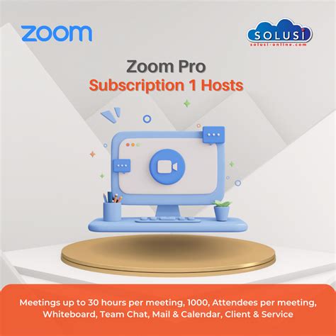 Harga Jual Lisensi Zoom Pro - Subscription 1 Hosts Original 2024 | Solusi Online