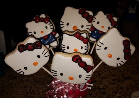 Hello Kitty cookie bouquet | Hello kitty cookies, Kitty cookies ...