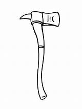 HATCHET COLORING sketch template