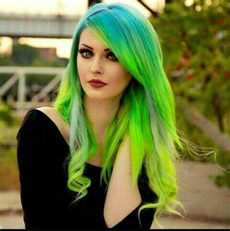 Neon Green Hair, Hair Dye Colors, Hair Inspo Color, Dye My Hair, Cosmetology, Color Change, Wigs ...