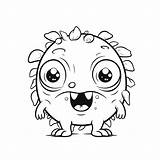 Cute Monster Coloring Pages For Kids Outline Sketch Drawing Vector  sketch template