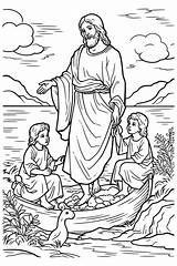Jesus Coloring Pages For Kids / Sunday School  Free Printable sketch template