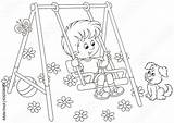 Playground Swings Coloring Pages Sketch Page sketch template