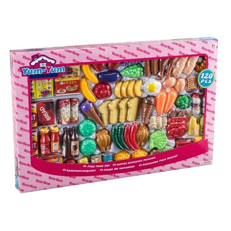 £9 (3+) 120 Piece Food Set | Little girl toys, Barbie toys, Kids play food