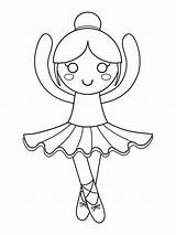 Simple Ballet Dancer coloring Page  Download Print Or Color Online sketch template