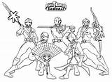 Samurai Power Rangers Squad sketch template