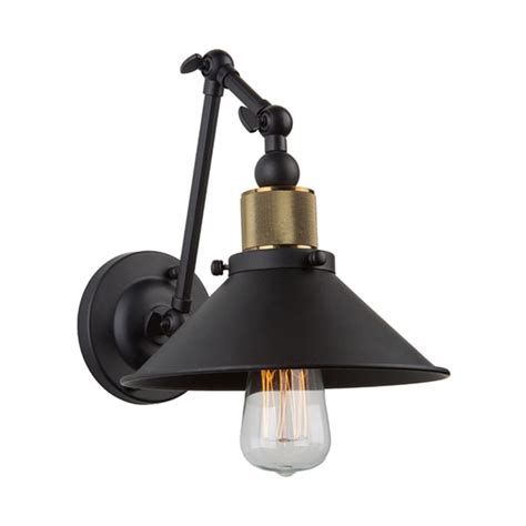 Artcraft Lighting Jersey 9-in W 1-Light Vintage brass Swing Arm Wall ...