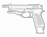 Colt Single Action Army Blueprints Sketch Coloring Page sketch template
