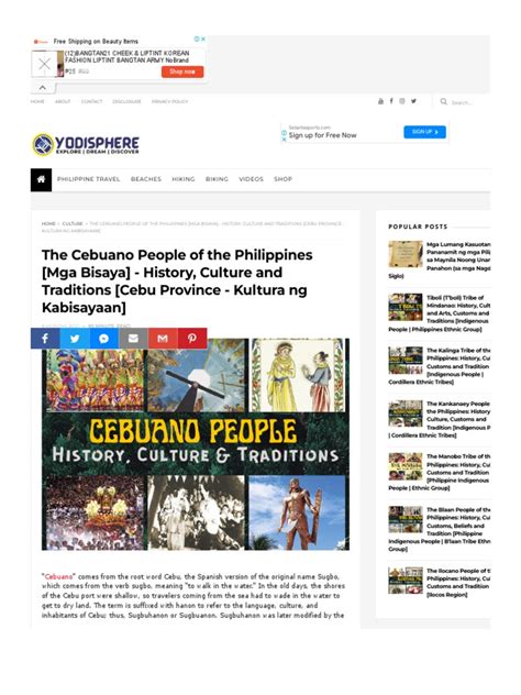 The Cebuano People of The Philippines (Mga Bisaya) - History, Culture and Traditions (Cebu ...