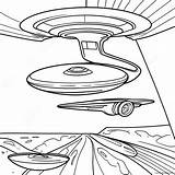 Starship Enterprise In Space Coloring Page 31744 25094 sketch template