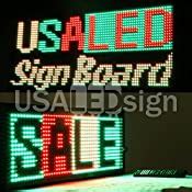 LED Signs 40″ X 15″ Tri-color Bright Digital Programmable Scrolling Message Display / Business ...