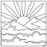 Sunrise Over Mountains coloring Page  Free Printable Coloring Pages sketch template